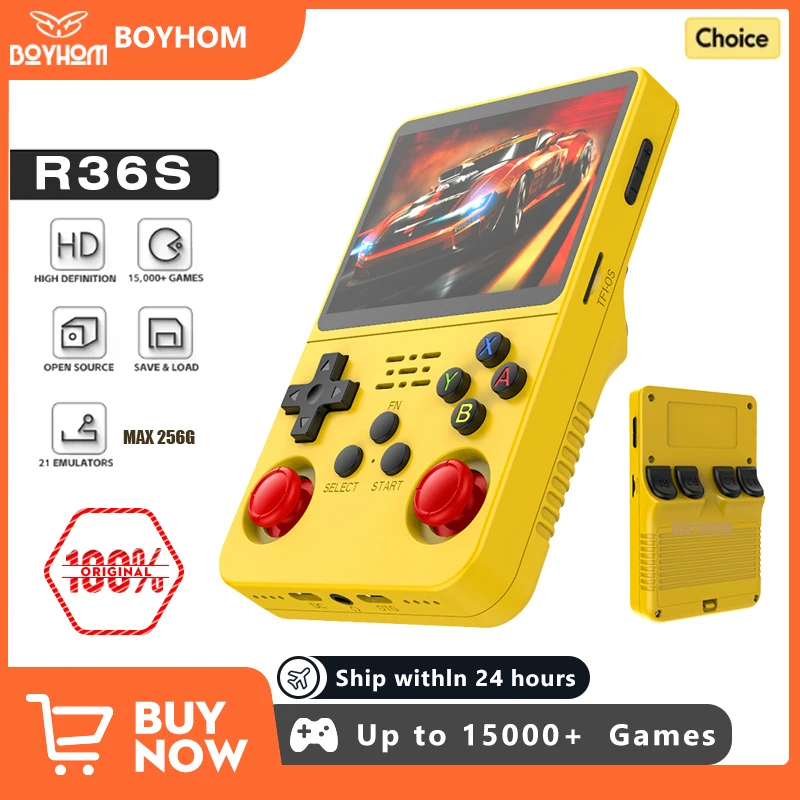 العاب قديمة Retro مفتوح المصدر R36S شاشة 3.5 بوصة IPS