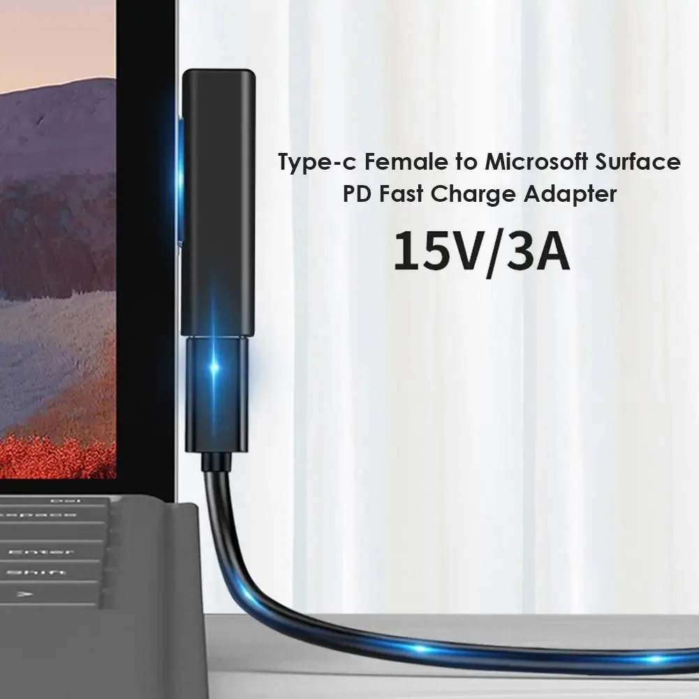 محول type c  الى شاحن لابتوبات مايكروسوفت - سيرفس