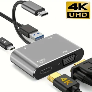 محول تايب سي الى Type C to VGA - HDMI - USB
