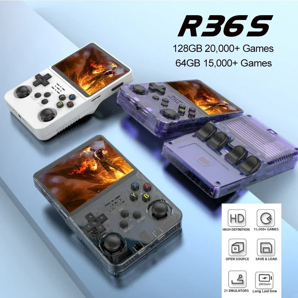 العاب قديمة Retro مفتوح المصدر R36S شاشة 3.5 بوصة IPS