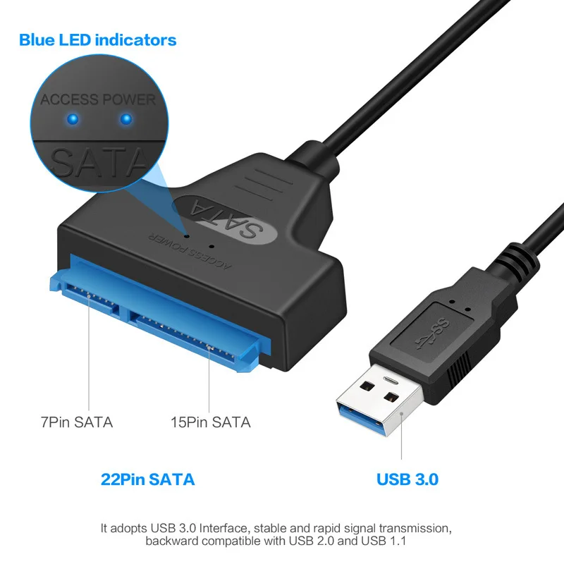 وصلة تشغيل SATA إلى USB 3.0 / 2.0 - شغل الهاردسك الداخلي باستخدام ال USB